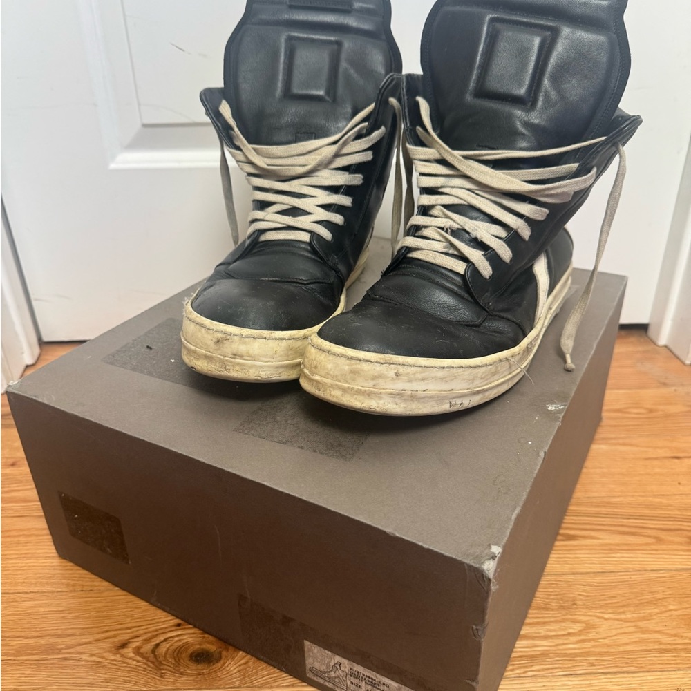 Rick Owens Black/Milk Geobaskets EU 43